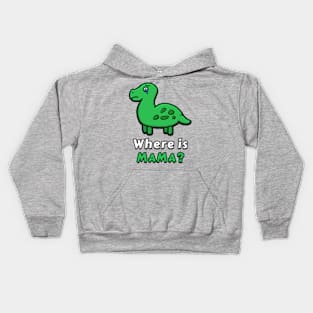 Sad dinosaur - Where is mama ? Kids Hoodie